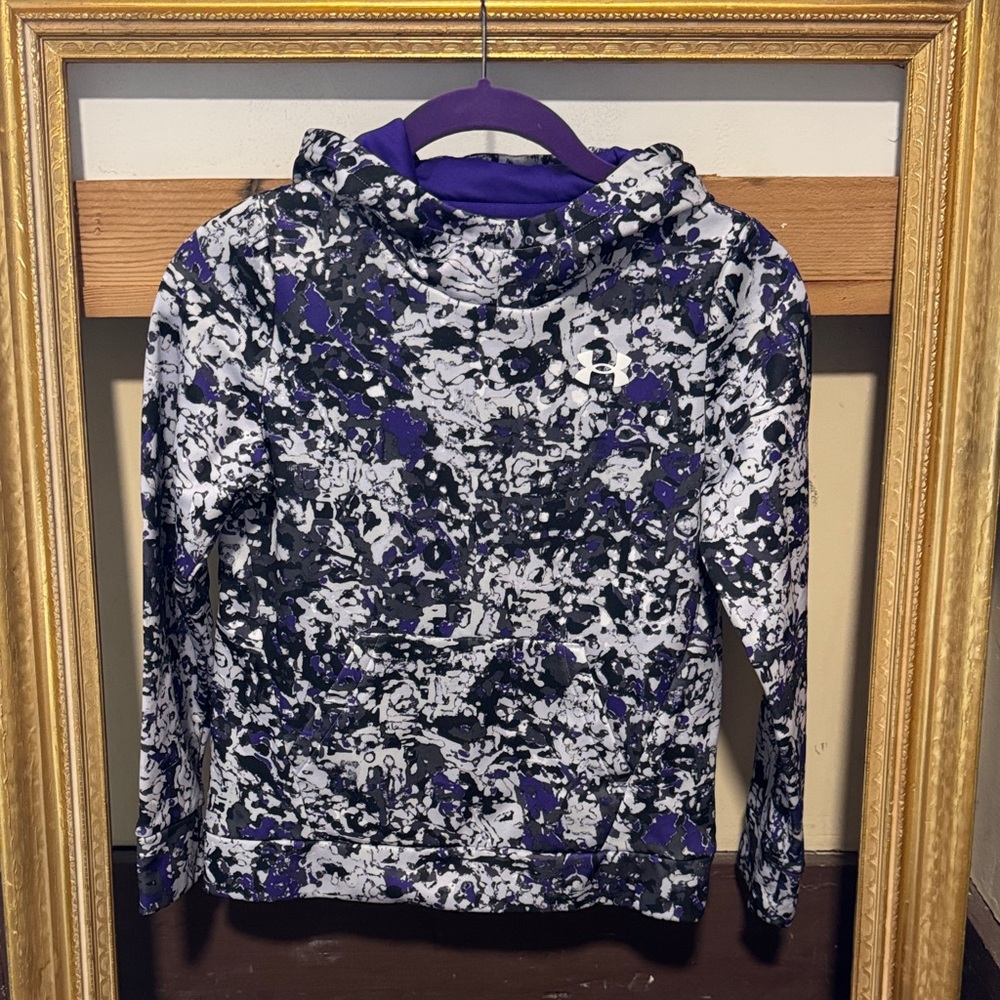 Under Armour kids Purple and Black Patterned Hoodie